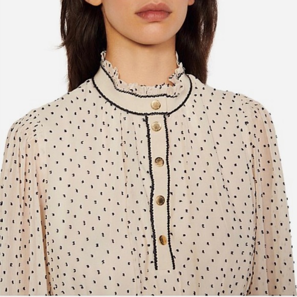 Sandro polka dot dress. Size 0 - Picture 7 of 12